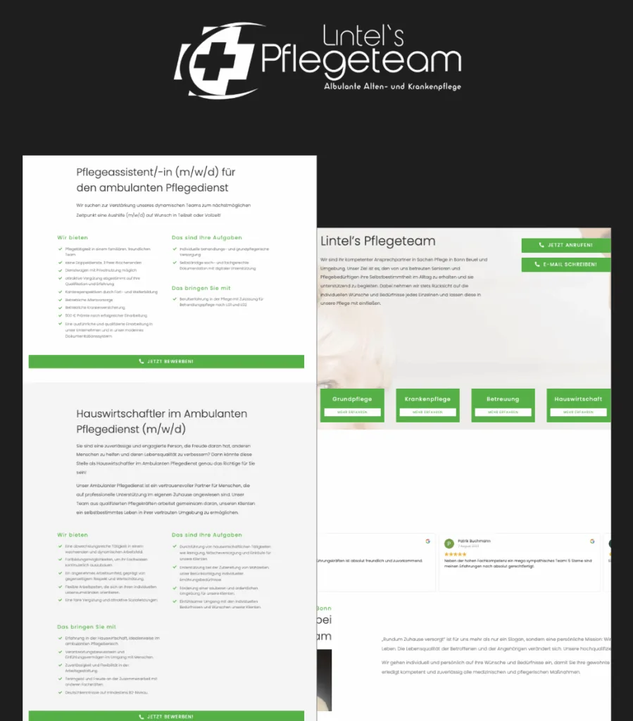 Website Lintel´s Pflegeteam